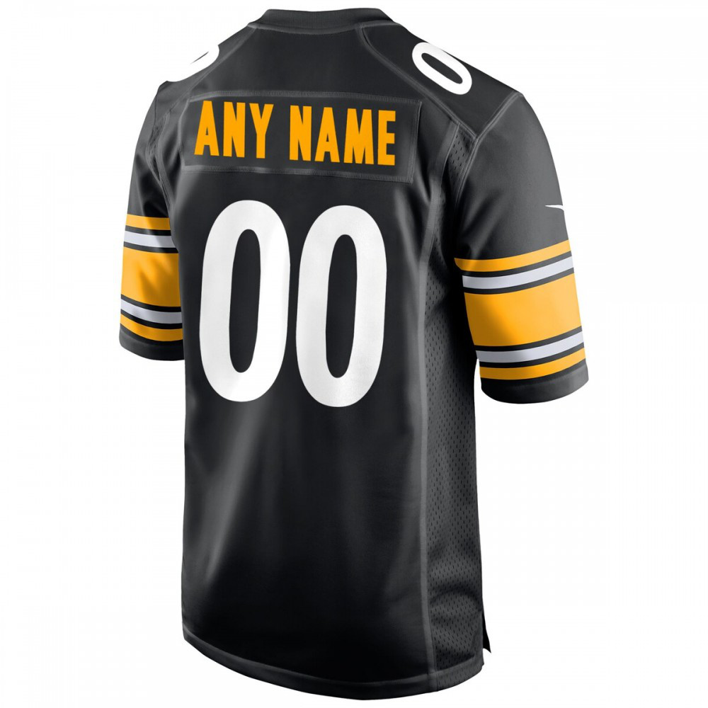 Pittsburgh Steelers Nike Custom Game Jersey - Black-GridironStore